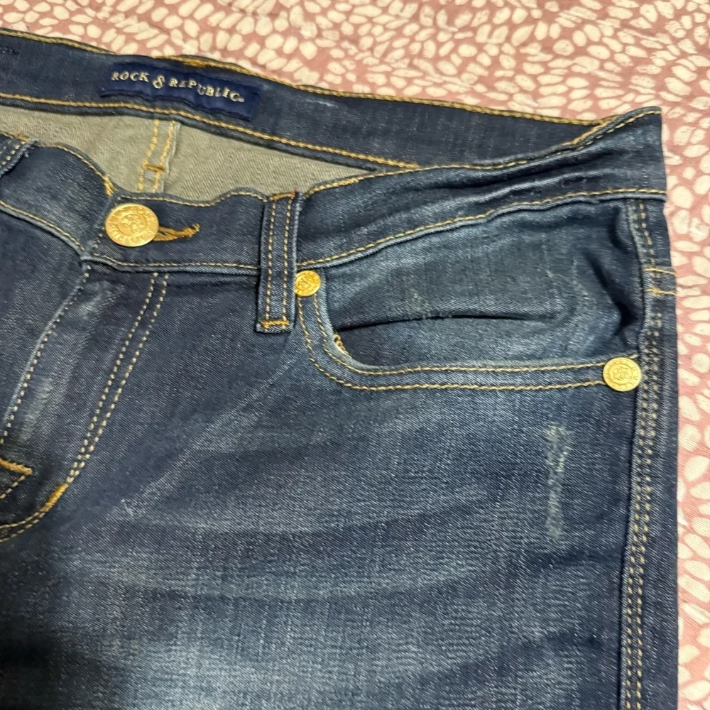 Rock & Republic Dark Blue Skinny Jeans‎